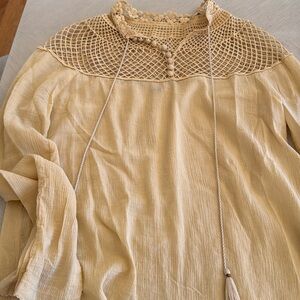 Free People long sleeve boho style long sleeved shirt.